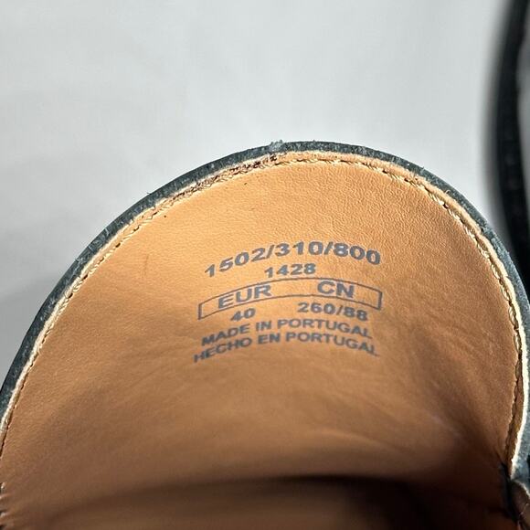 Zara Black Leather Loafers Size 40 - Picture 8 of 9